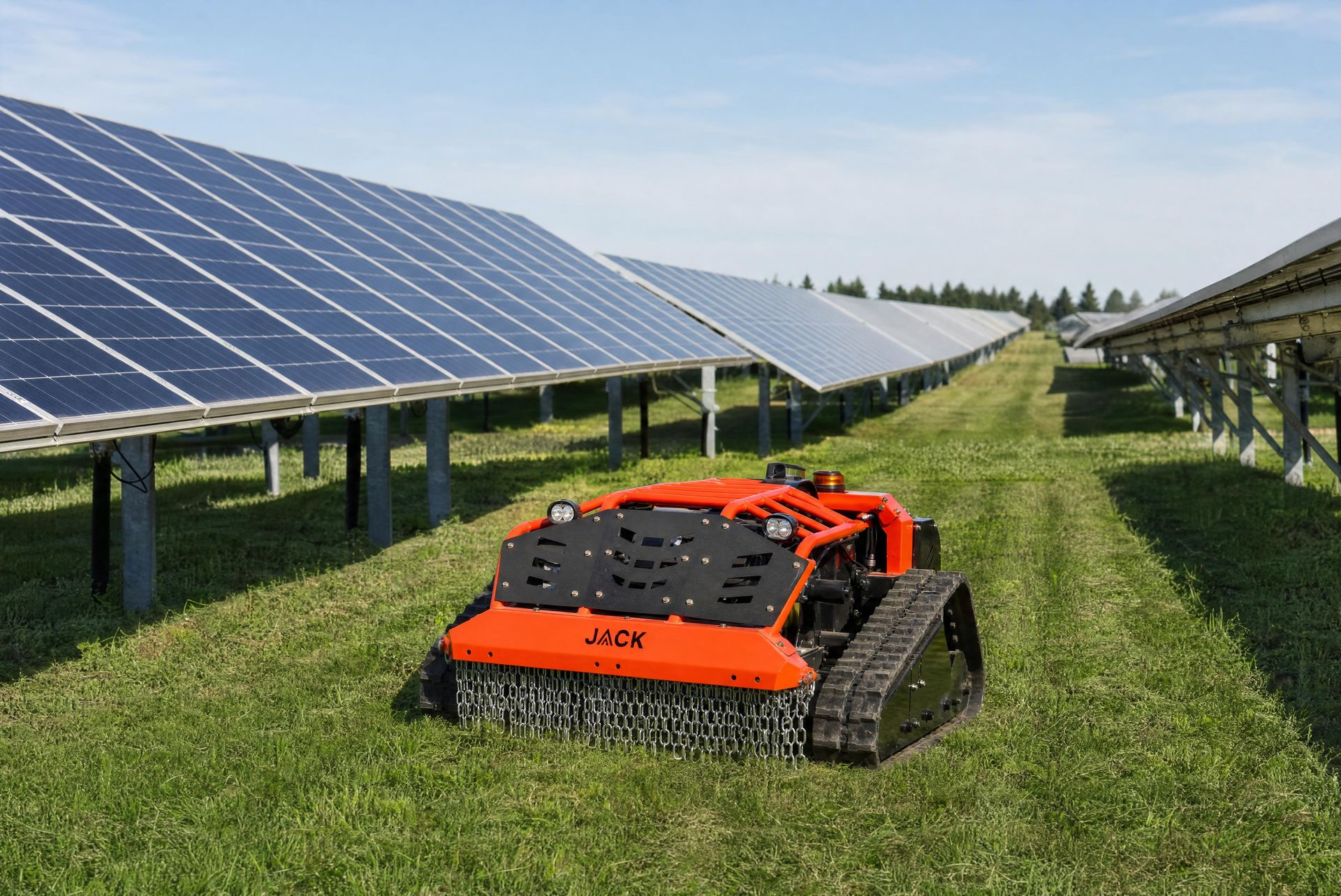 Jack Mulcher next to solar installation