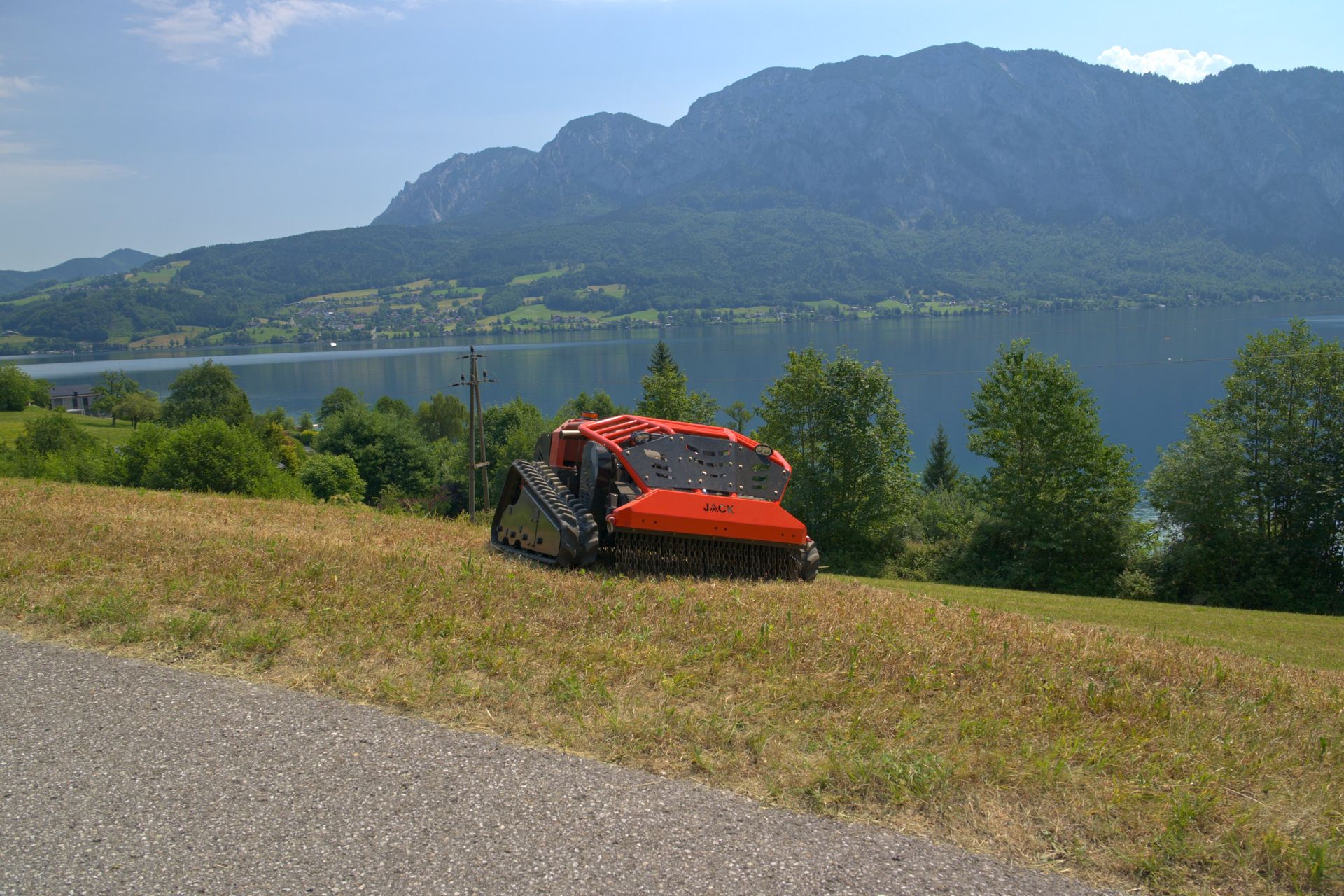 JACK Sichelmulcher Schlegel mit Y-Messer im Einsatz beim Attersee